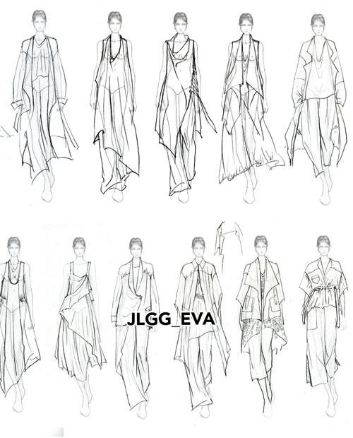 绘春描夏 我的服装设计手绘草图与春夏日常灵感分享
