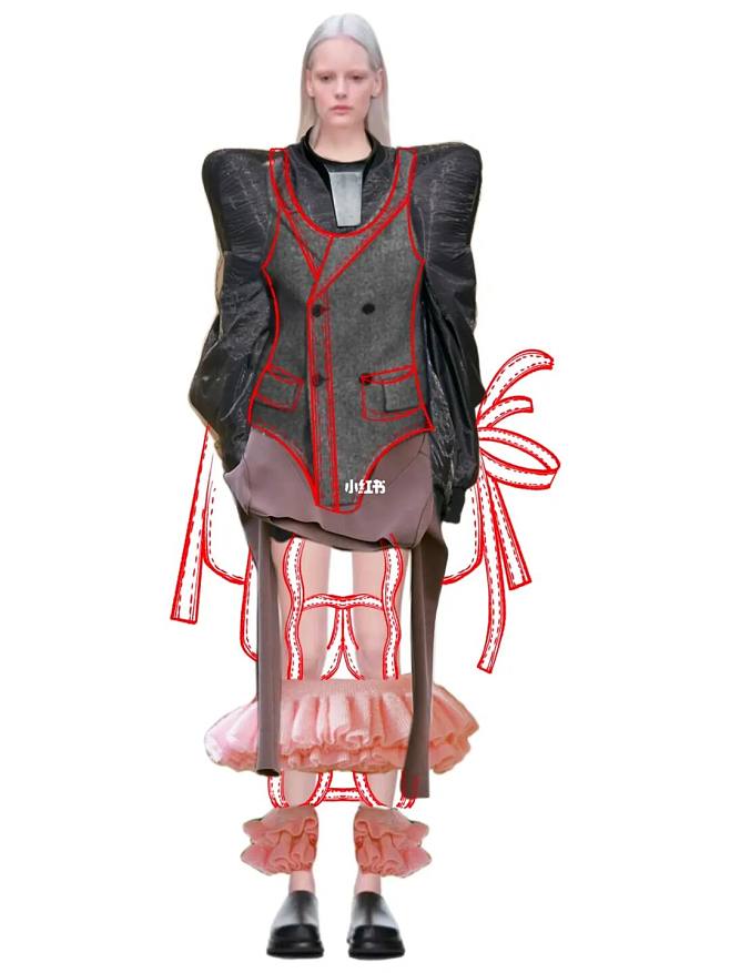 解构之躯 服装设计中的人物灵感线稿与廓形拼贴